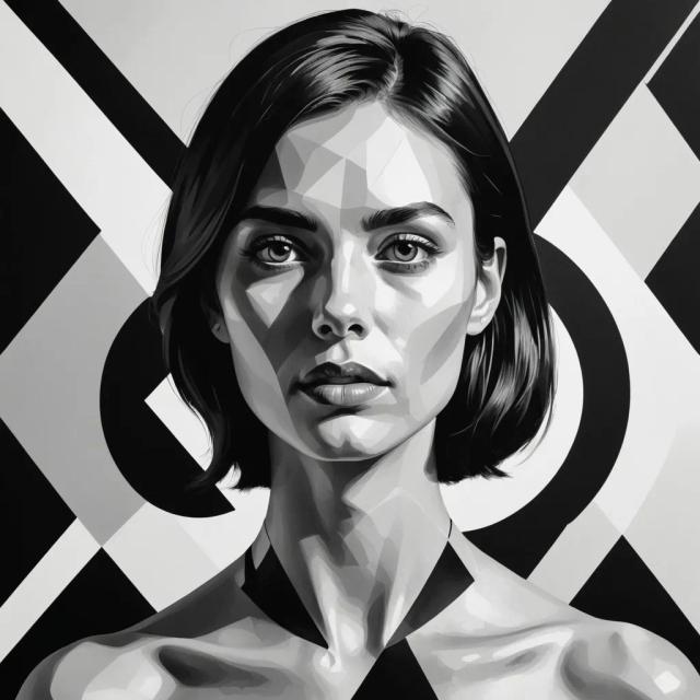 vector-black-white template 2